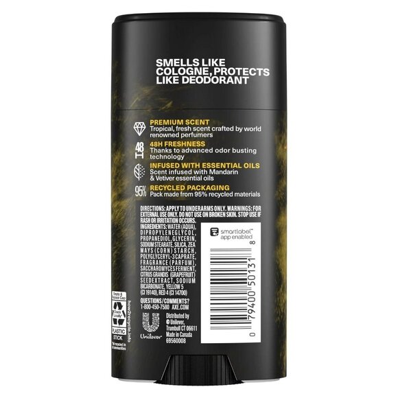 Axe Fine Fragrance Collection Men's Deodorant Stick, Golden Mango, 2.6 o… - Picture 4 of 4